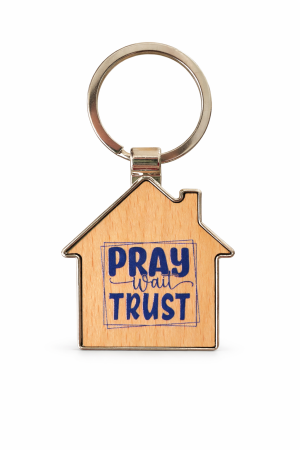 Breloc - Breloc metalic - Pray, wait, trust