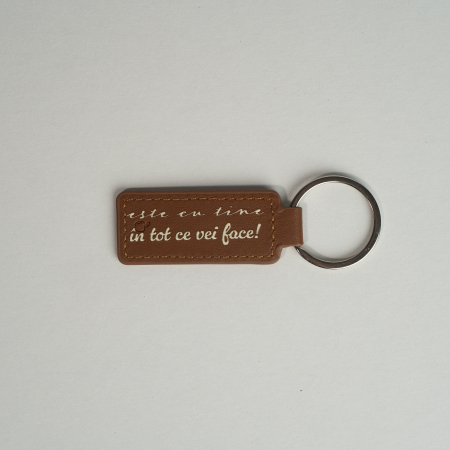 Breloc piele - Domnul Dumnezeul tău este cu tine [2]