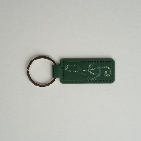 Breloc piele - Laudati pe Domnul (verde) [2]