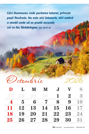 Agende - Calendar de perete 2026 - format A4
