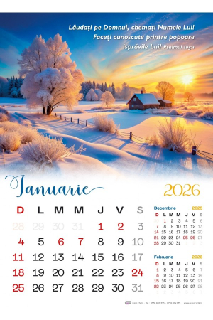 Cadouri - Calendar de perete 2026 - format mare A3