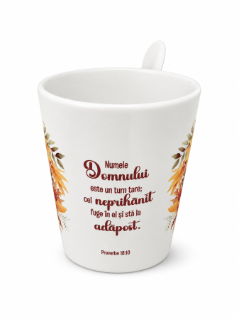 Cadouri Gramma.ro - Cana cu lingurita - Numele Domnului este un turn tare... - Gramma.ro