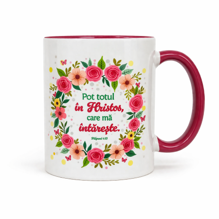 Cani ceramica - Cana - Pot totul in Hristos care ma intareste
