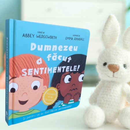 Cartonate (board) - Dumnezeu a facut sentimentele - Carte cartonată interactivă cu clapete. Seria Dumnezeu a făcut 6