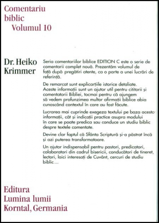 Epistola catre romani, comentariu biblic, vol. 10 [1]