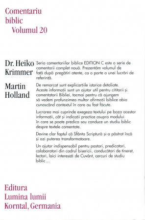Comentariu biblic, vol. 20. Epistolele lui Petru [1]