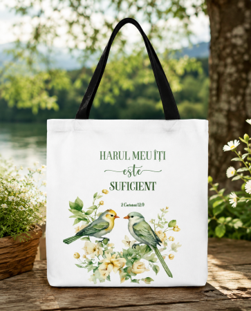 Geanta de panza - Harul Meu iti este suficient (negru) - Gramma.ro [2]