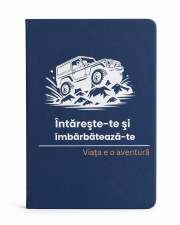Cadouri Gramma.ro - Jurnal A5 - Intareste-te si imbarbateaza-te (Albastru) - Gramma.ro