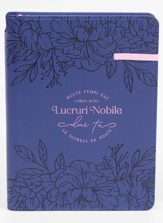 Limba Română - Jurnal cu elastic si suport de pix: Multe femei fac lucruri nobile dar tu le intreci pe toate