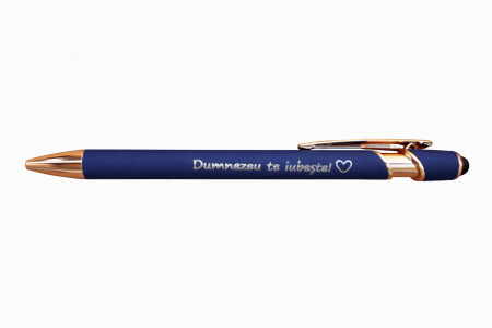 Pix metalic - Pix elegant cu stylus – „Dumnezeu te iubeste"
