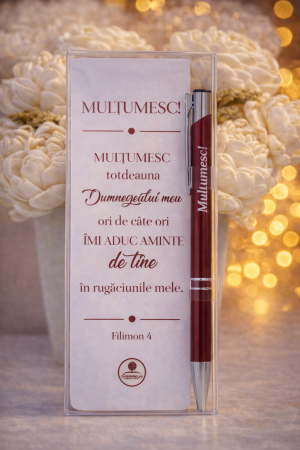 Pix+semn de carte - Multumesc (alb) [1]