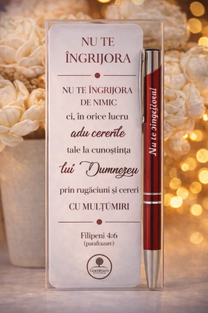 Pix+semn de carte - Nu te ingrijora (alb) [1]