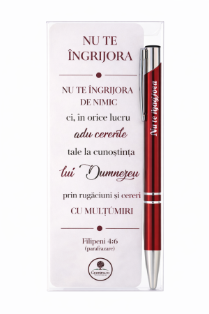 Pix+Semn de carte - Pix+semn de carte - Nu te ingrijora (alb)