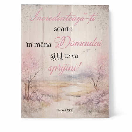 Tablouri din lemn - Placa de lemn (300x400mm) - Incredinteaza-ti soarta