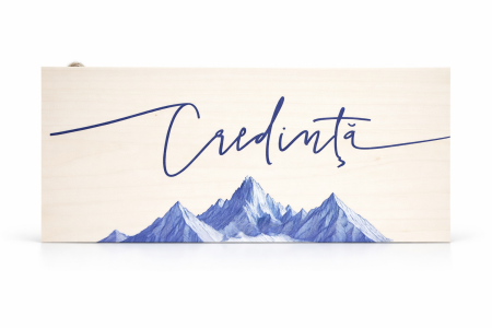 Cadouri - Placuta din lemn(250x120 mm) - credinta