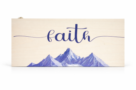 Cadouri - Placuta din lemn(250x120 mm) - faith