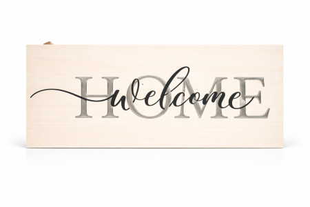 Accesorii birou - Placuta din lemn(250x120 mm) - Home