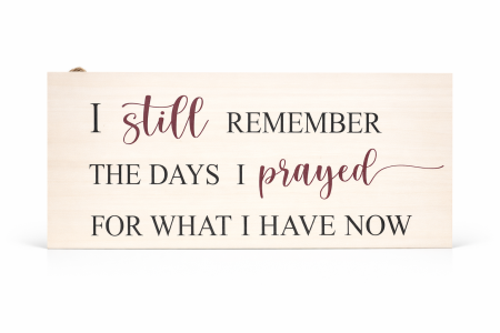 Accesorii birou - Placuta din lemn(300x150 mm) - I still remember