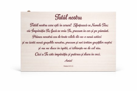 Accesorii birou - Placuta din lemn(250x170 mm) - Tatal nostru