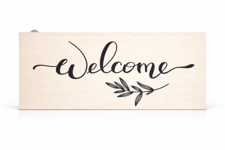 Cadouri - Placuta din lemn(250x120 mm) - Welcome