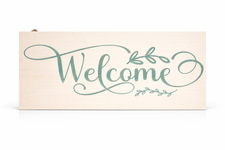 Cadouri - Placuta din lemn(250x120 mm) - Welcome
