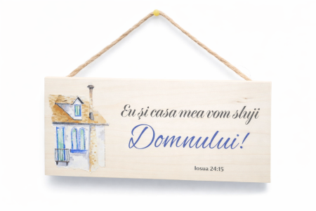 Obiecte decorative - lemn - Placuta din lemn(250x120 mm) - Eu si casa mea