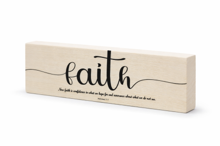 Obiecte decorative - lemn - Placuta din lemn(151x43 mm) - faith