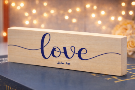 Placuta din lemn (151x43 mm) - love [1]
