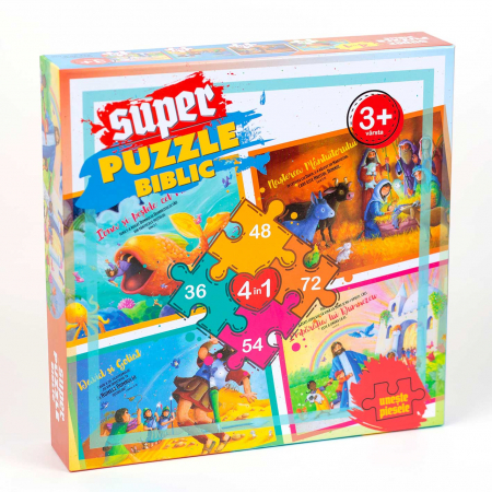 Jocuri si activitati educative - Puzzle Biblic 4 in 1
