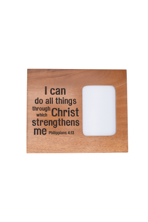 Ramă foto din lemn - I can do all things through Christ - EF08-310C [0]