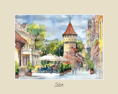 Suvenir - Tablou mare Sibiu 1 - 24 x 30 cm