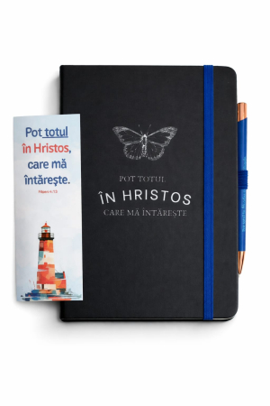 Limba Română - Set Jurnal, pix și semn de carte: Pot totul în Hristos - Gramma.ro