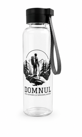 Cadouri Gramma.ro - Sticla apa plastic - Domnul este ajutorul si sprijinul nostru - Gramma.ro