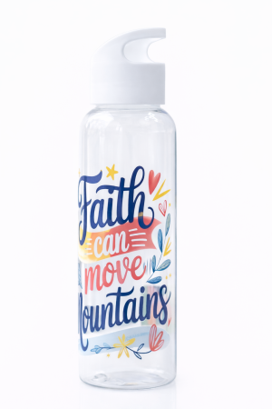 Cadouri Gramma.ro - Sticla apa plastic - Faith can move mountains