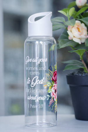 Sticla apa plastic - Give all your worries and cares to God [1]