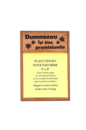 Produse din lemn - Suport notițe pentru birou - Dumnezeu Își ține promisiunile - GNP2-72R