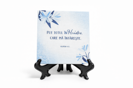 Tablouri - Tablou canvas cu suport (100x100 mm) - Pot totul in Hristos