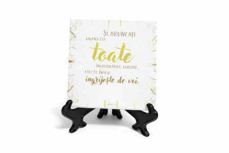 Tablouri - Tablou canvas cu suport (100x100 mm) - Si aruncati asupra Lui