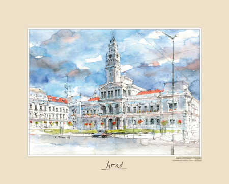 Suvenir - Tablou mare Arad 4 - 24 x 30 cm
