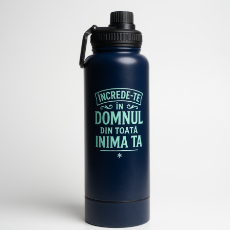Termos - Încrede-te în Domnul - albastru - 1000 ml [4]