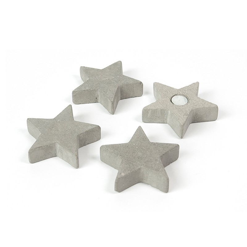 Magnet - stea ciment - CONCRETE STAR (4 buc/set) [1]