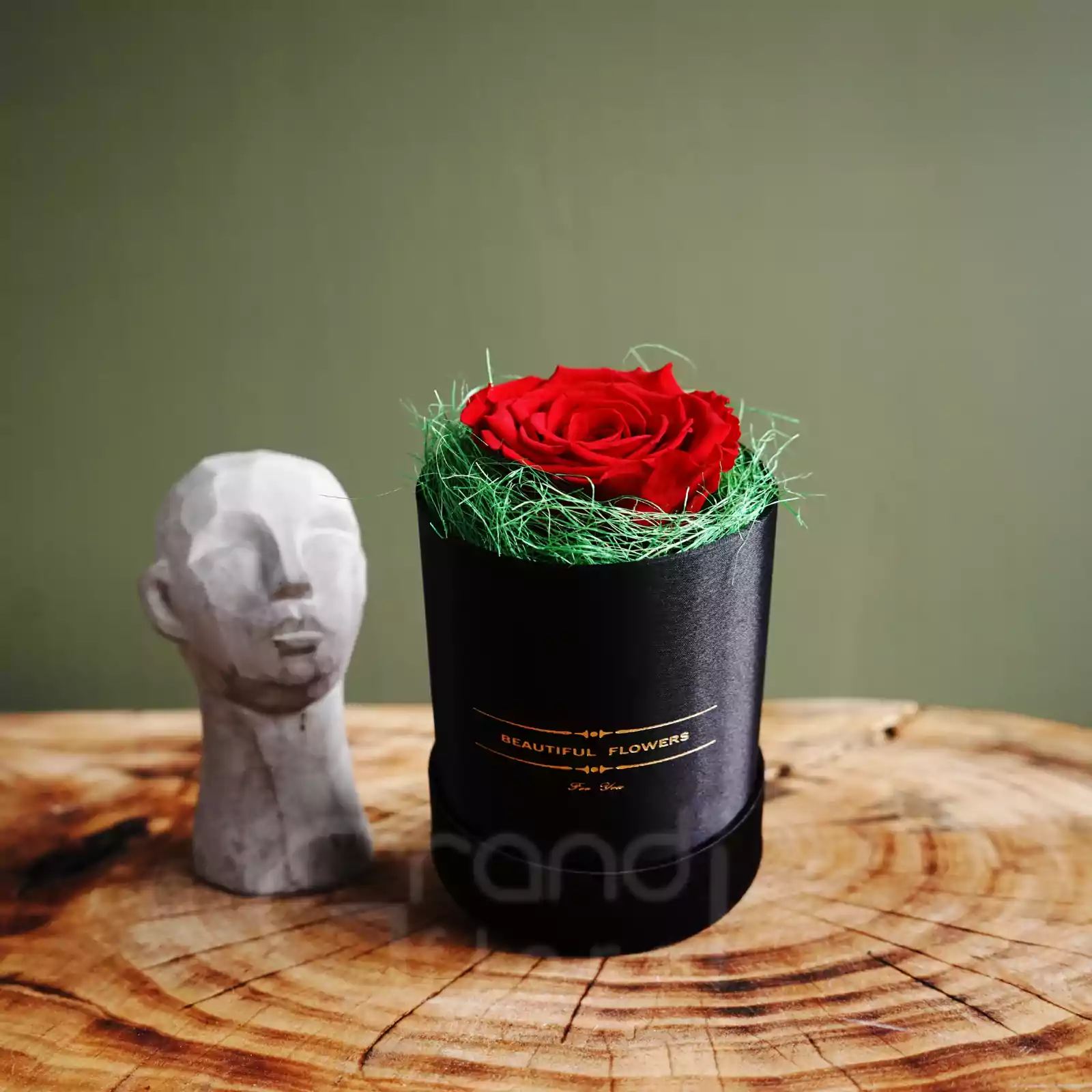 Trandafir Criogenat în cutie Satin - Roșu [2]