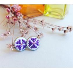 Cercei - Cercei Floare Mov