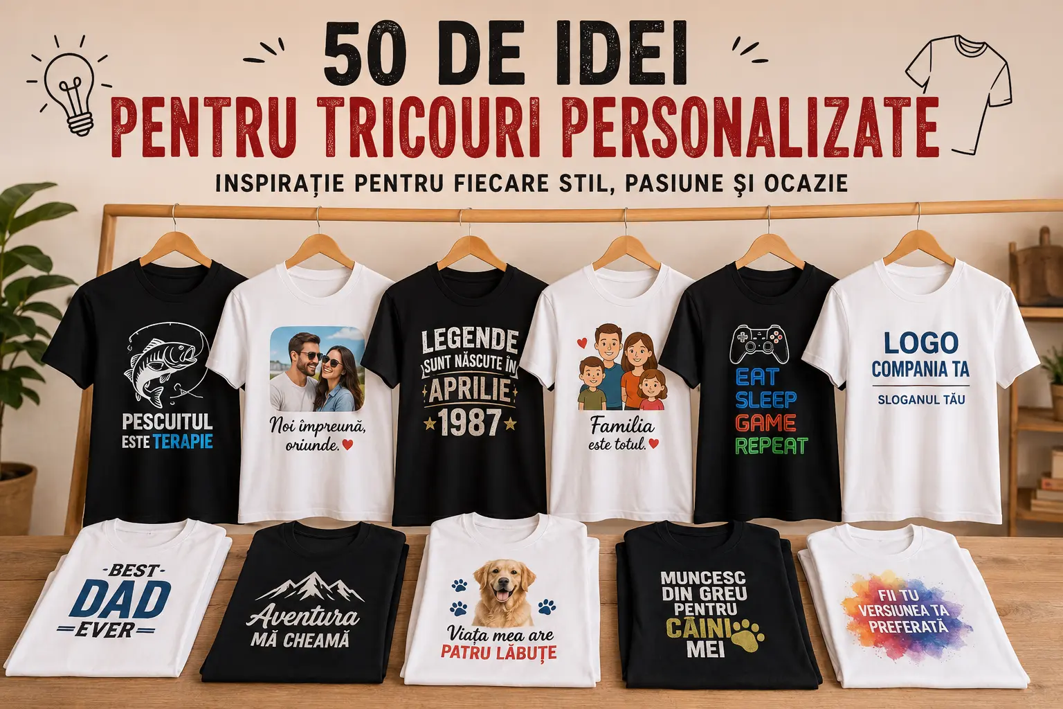 50 de idei pentru tricouri personalizate – Inspirație pentru orice ocazie