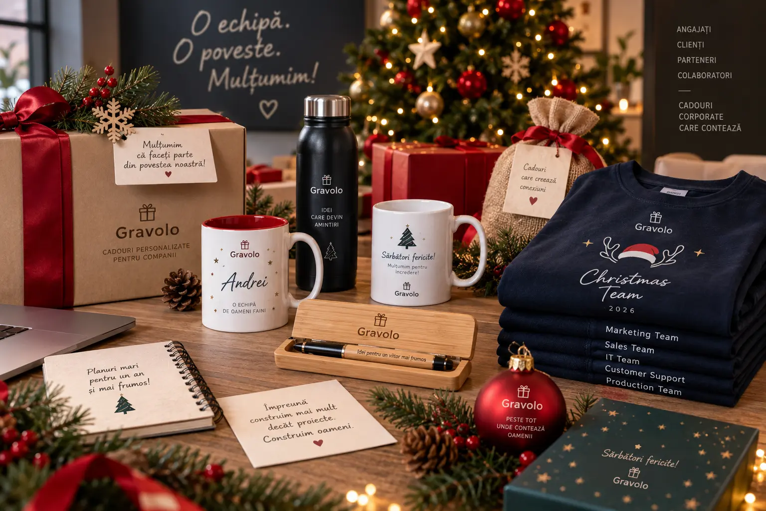 Cadouri corporate de Crăciun – idei personalizate pentru angajați, clienți și parteneri