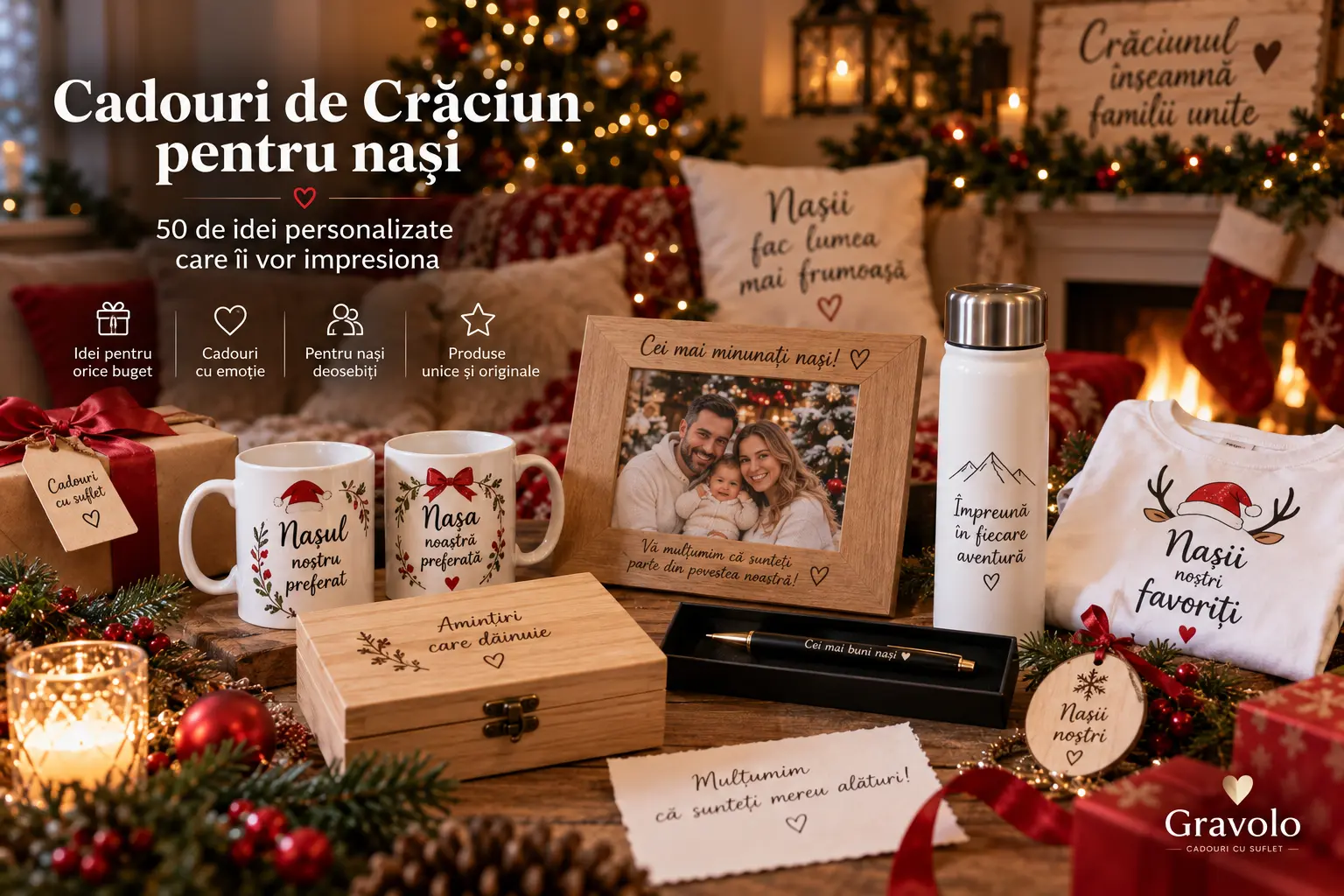 Cadouri de Crăciun pentru nași – 50 de idei personalizate care îi vor impresiona
