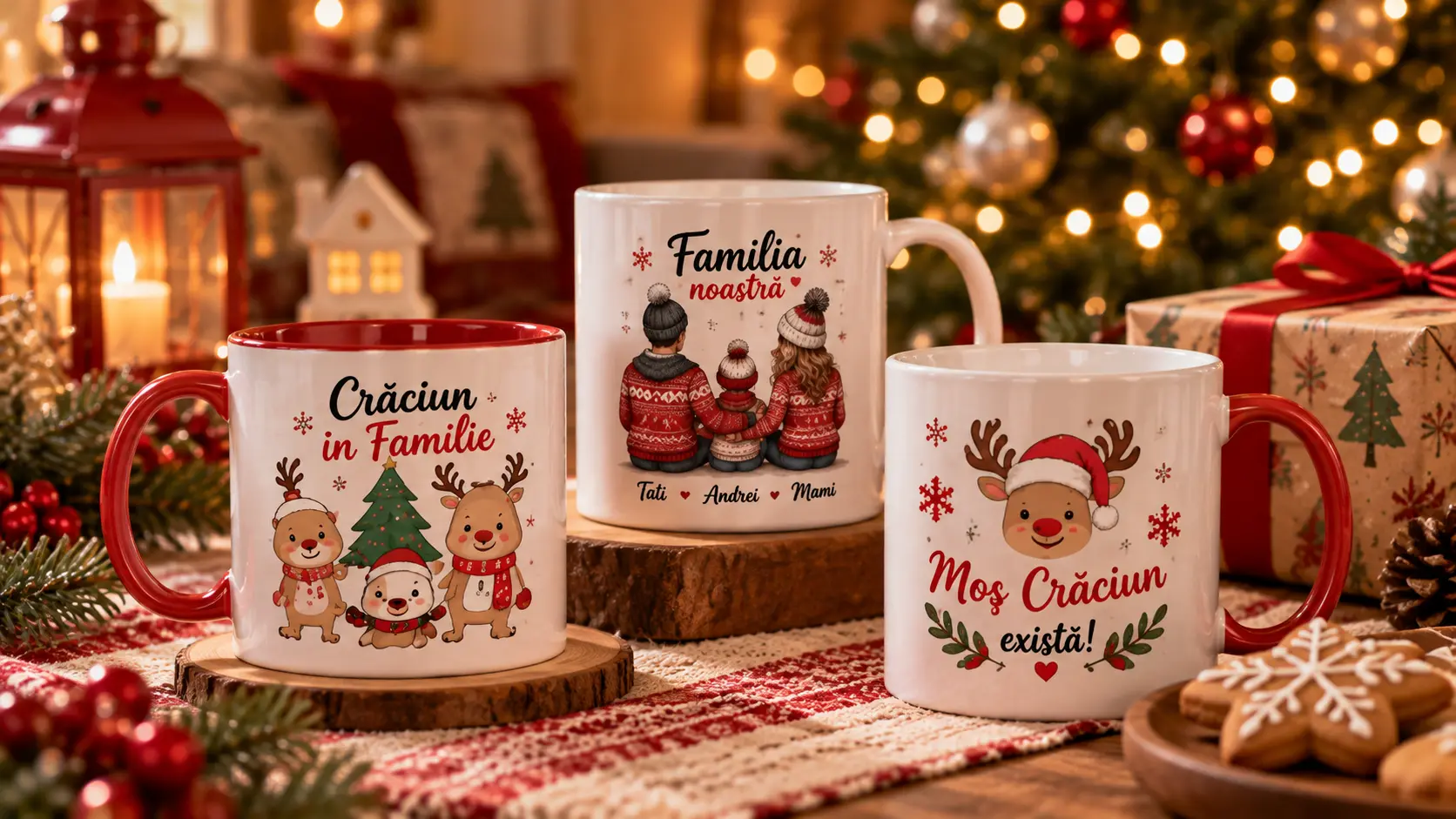 Set de Cani pentru Familie de Craciun Blog Gravolo