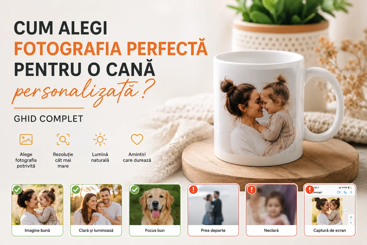 Cum alegi fotografia perfectă pentru o cană personalizată? Ghid complet