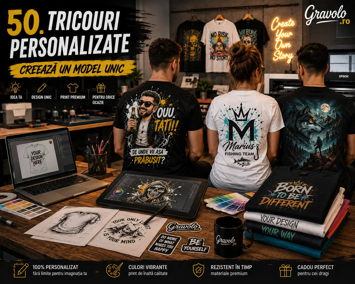 Tricouri complet personalizate – Creează un model unic blog gravolo