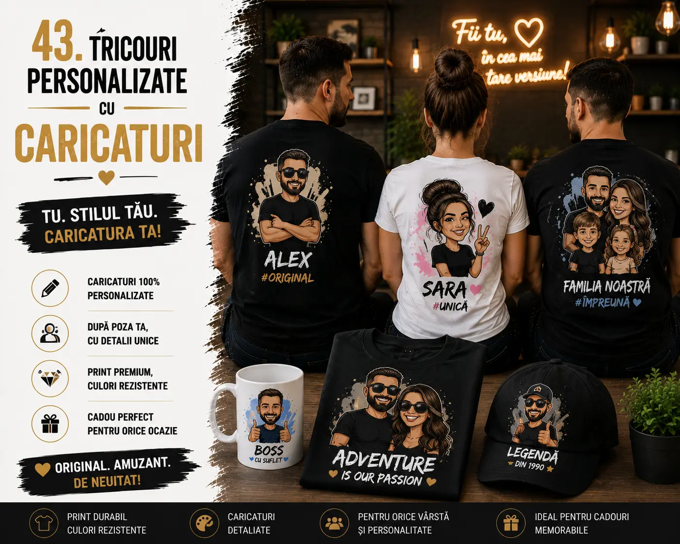 Tricouri personalizate cu caricaturi blog gravolo